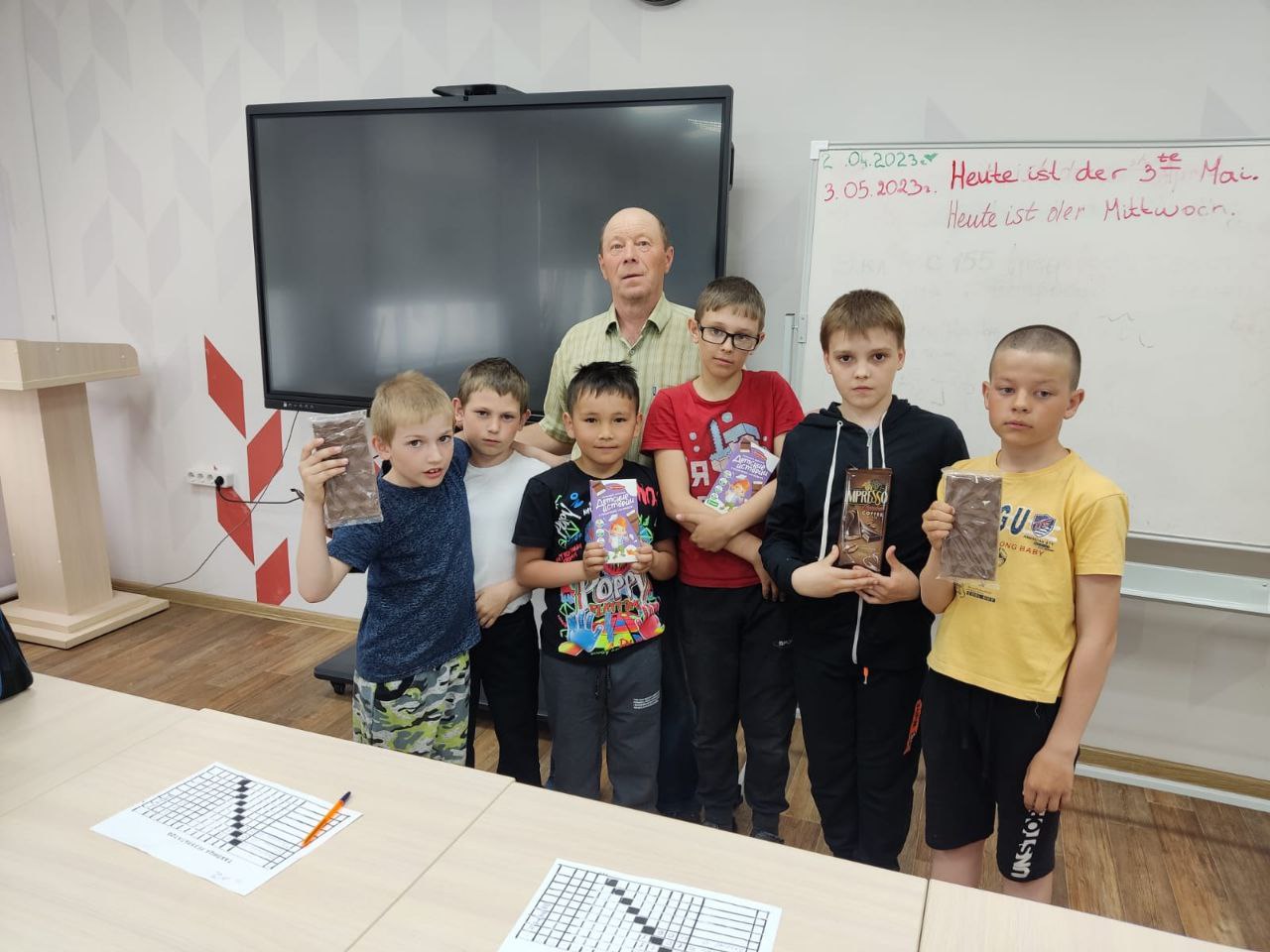 Школьный турнир по шахматам.